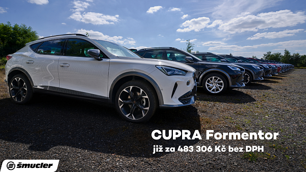 Zánovní CUPRA Formentor již za 483 306 Kč bez DPH